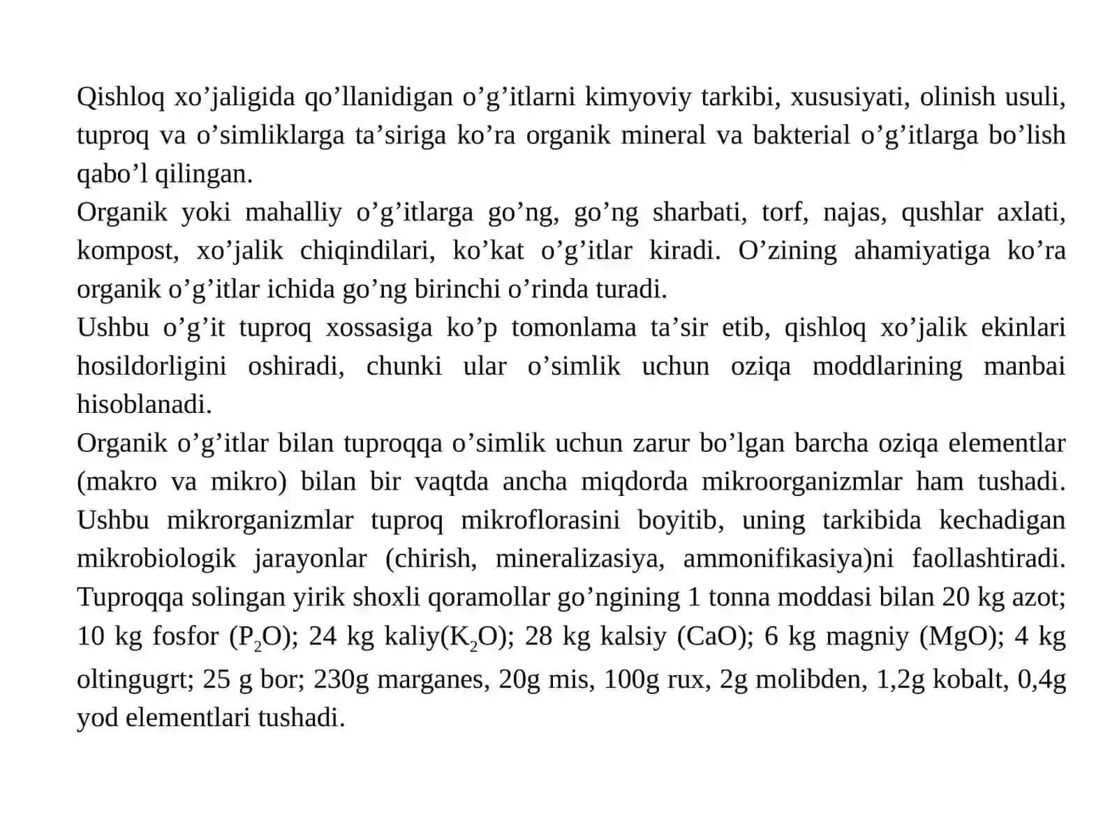 ORGANIK O’G’ITLAR 4