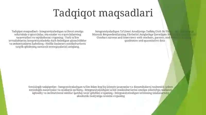 Integratsiyalashgan Ta'limni Amaliyotga Tadbiq Etish Bo'Yicha Turli Guruhlarga Mansub Respondentlarning Fikrlarini Aniqlashga Qaratilgan Sotsiologik Tadqiqotlar 4