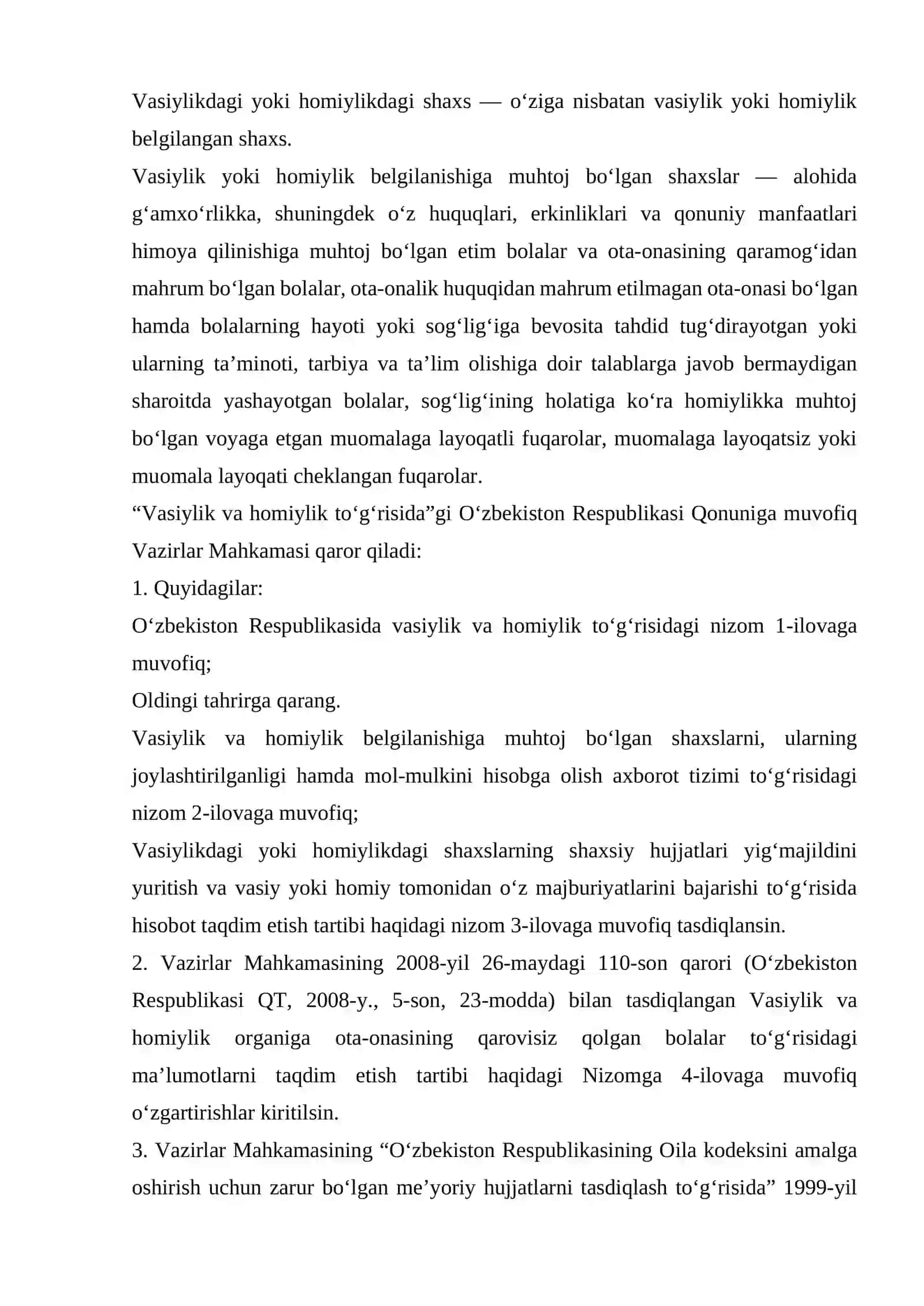 O’zbekiston hamda chet elda vasiylik va homiylik 4