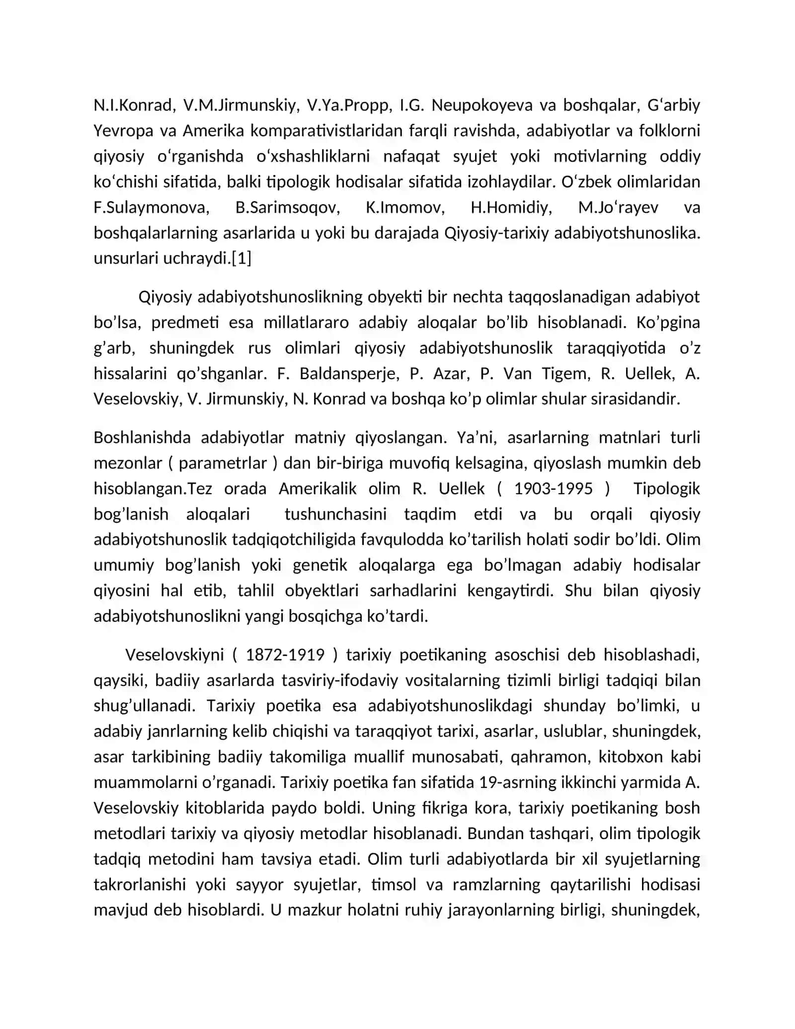 Qiyosiy adabiyotshunoslik shakllanish tarixi, metodologik omillar 4
