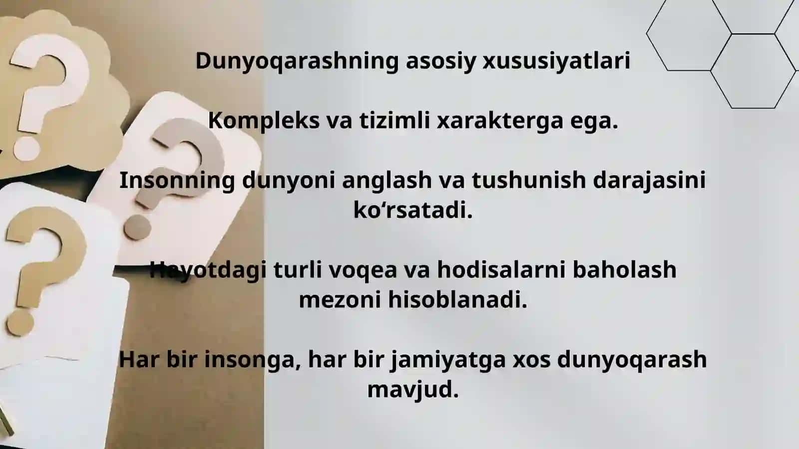 Dunyoqarash tushunchasi va uning turlari 4