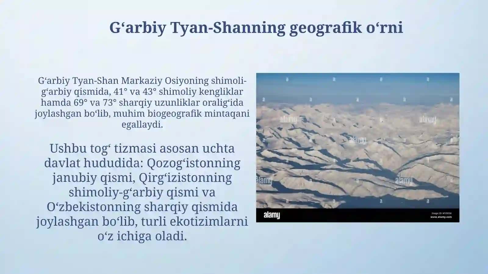 G'arbiy Tyan-Shantog'lario'simliklarqoplaminingbalandlikmintaqalanishi(vertikalzonallik) 4
