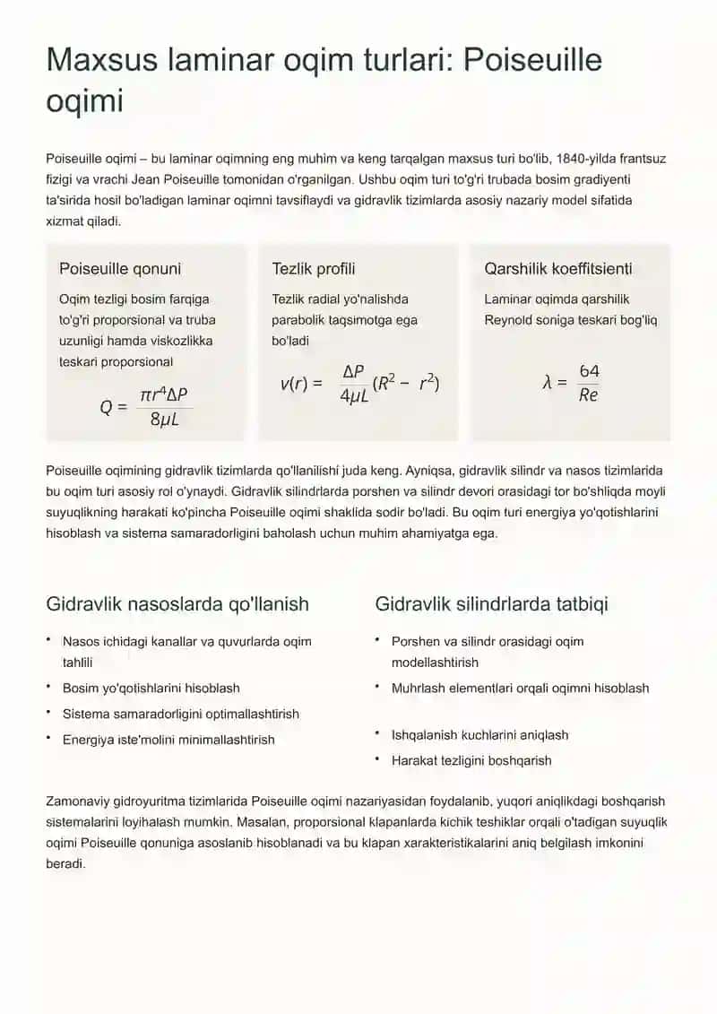 Laminar Oqimining Maxsus Turlari 4