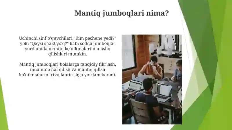 Mantiqiy fikrlashga oid masalalar ustida ishlash (3-sinf) 4
