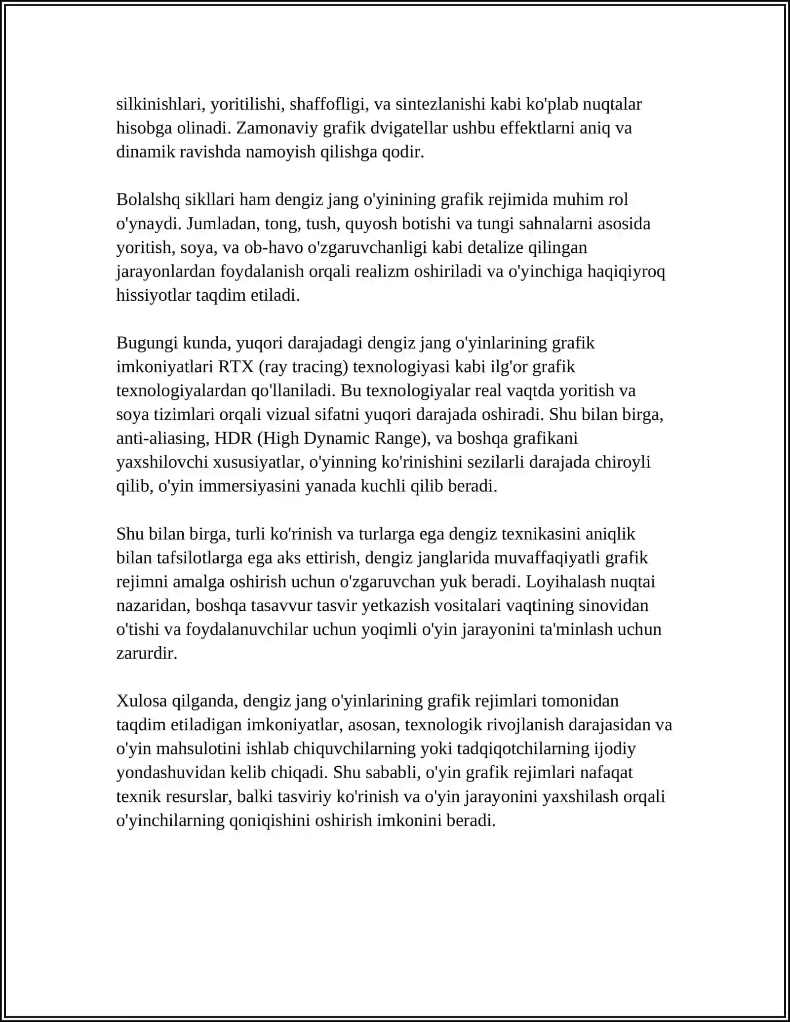 "DENGIZ JANGI" O'YININI AMALGA OSHIRING 4