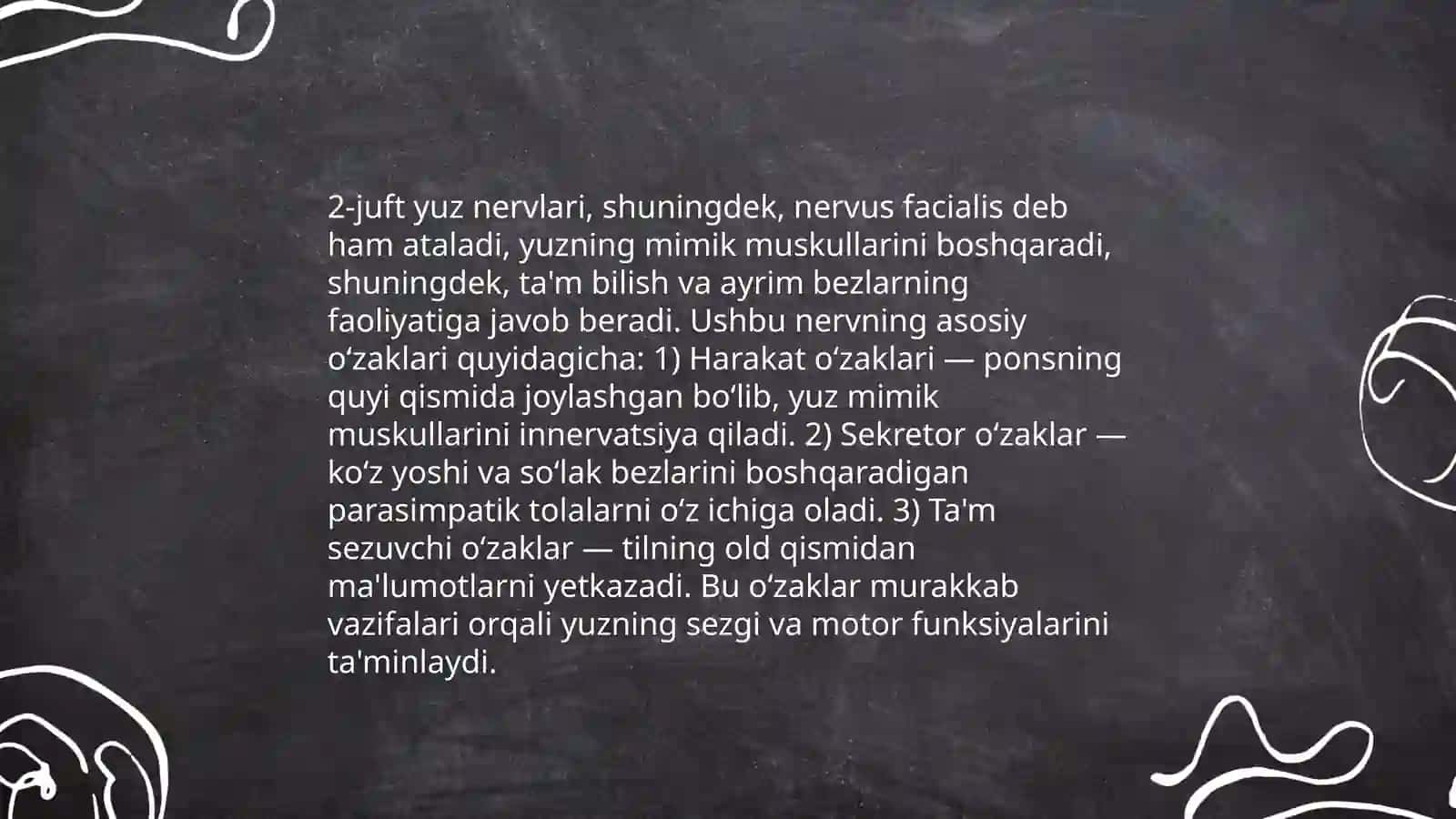 VII juft bosh miya nervining funksional va klinik anatomiyasi 4