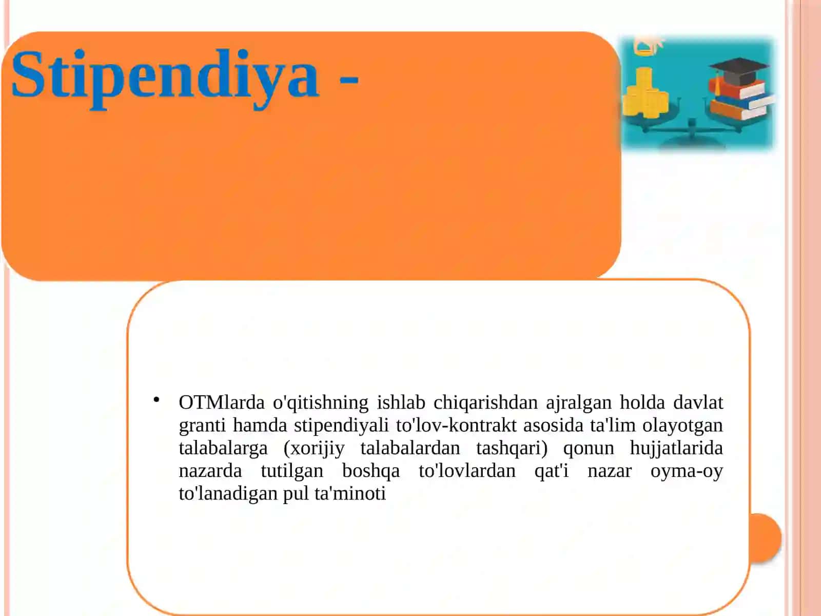 OLIY TA`LIM MUASSASALARIT ALABALARIGA STIPENDIYALAR TAYINLASH VA TO‘LASH TARTIBI 4