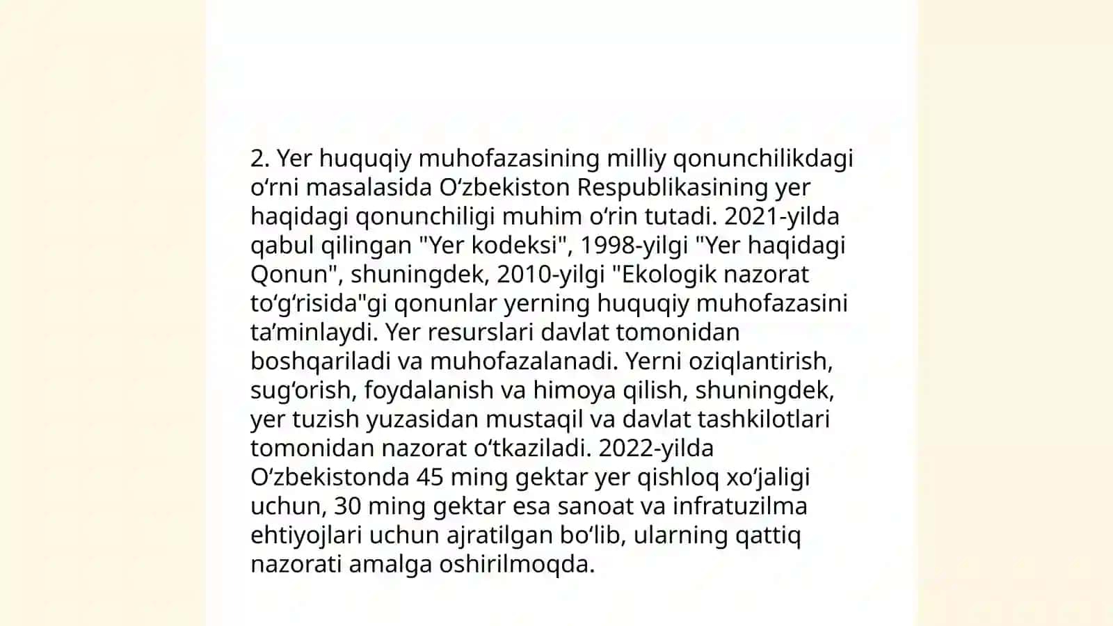 Yerlarni huquqiy muhofaza qilish va yer qonunchiligini buzganligi uchun yuridik javobgarlik 4
