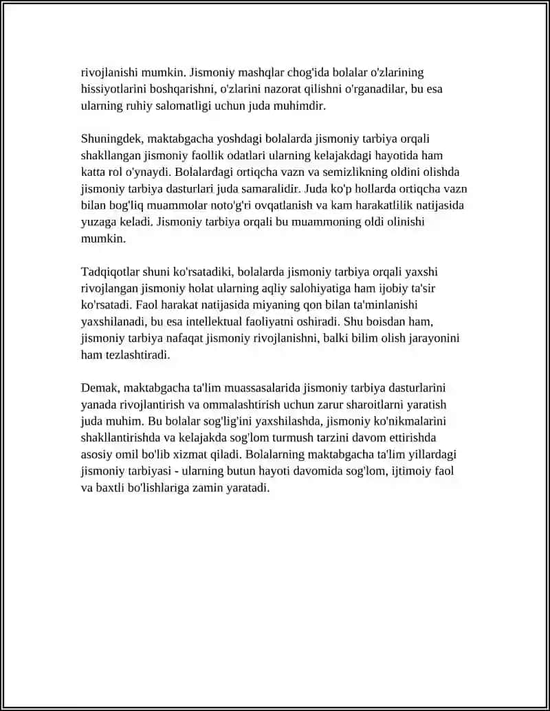 MAKTABGACHA TALIMDA JISMONIY TARBIYANING AXAMIYATI 4