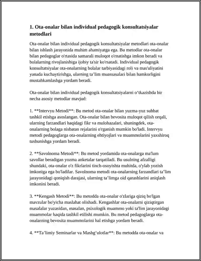 Ota-onalar bilan individual pedagogik konsultatsiyalar metodlari 4