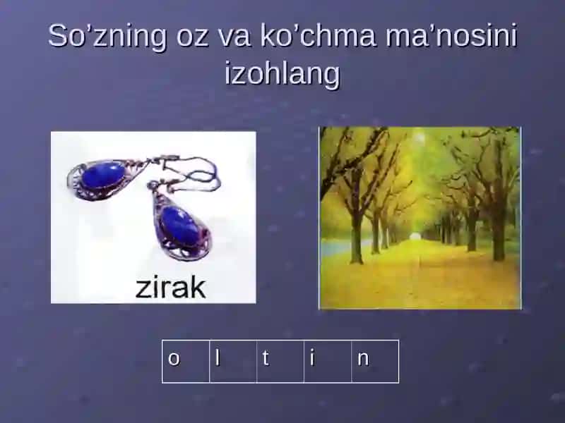 Mustahkamlash darsi 5- sinf dars ishlanma ona tili 4