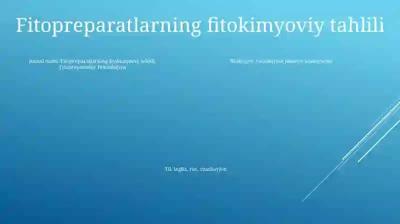 Fitopreparatlar Texnologiya 4
