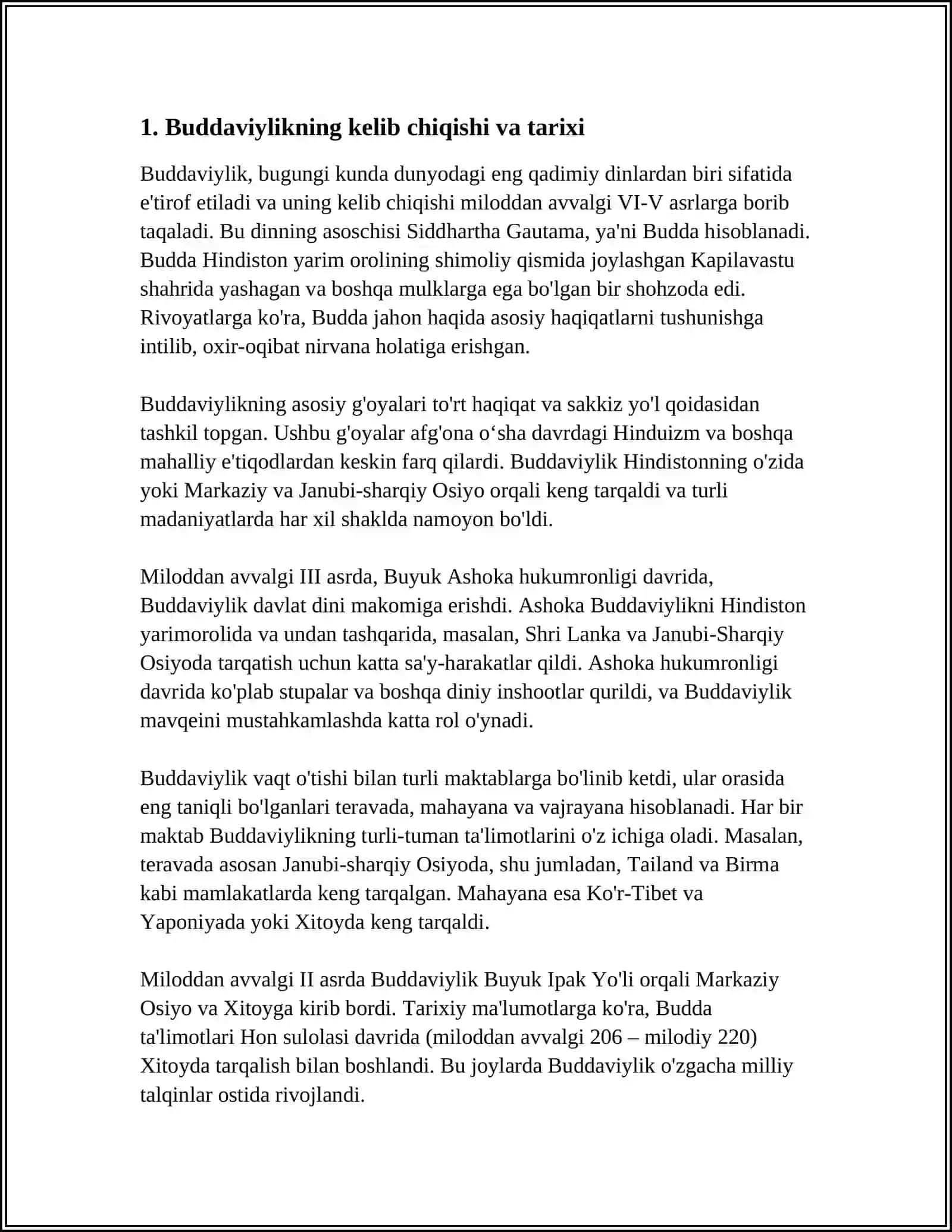 BUDDAVIYLIK VA XRISTIANLIK DINI TARIXI VA FALSAFASI 4