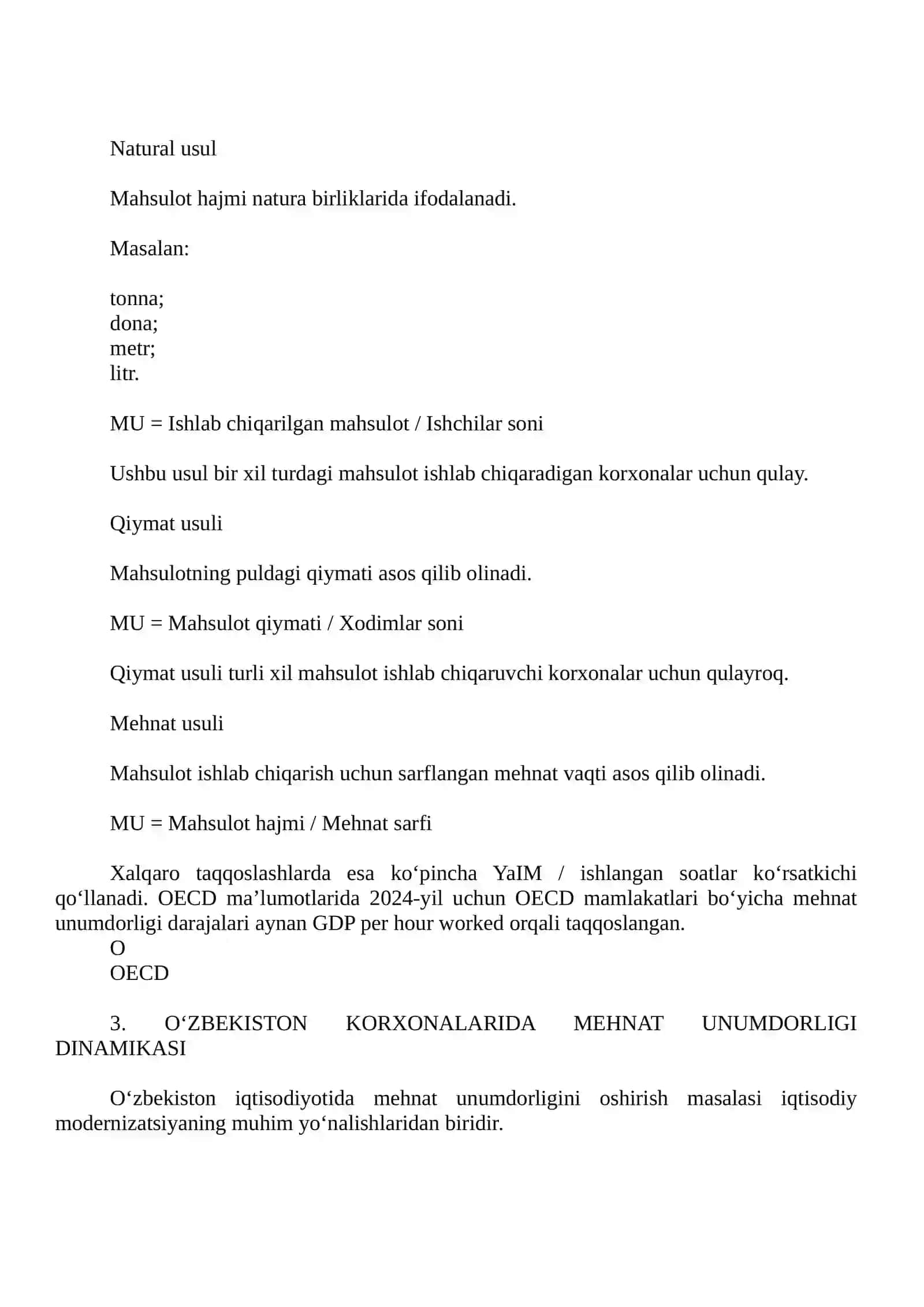 O‘zbekiston va xorijiy mamlakatlar korxonalarida mehnat unumdorligi va ishlab chiqarish samaradorligi dinamikasining qiyosiy tahlili 4