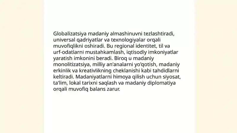 Madaniyat rivojlanishini zamonaviy Konsepsiyasi 4