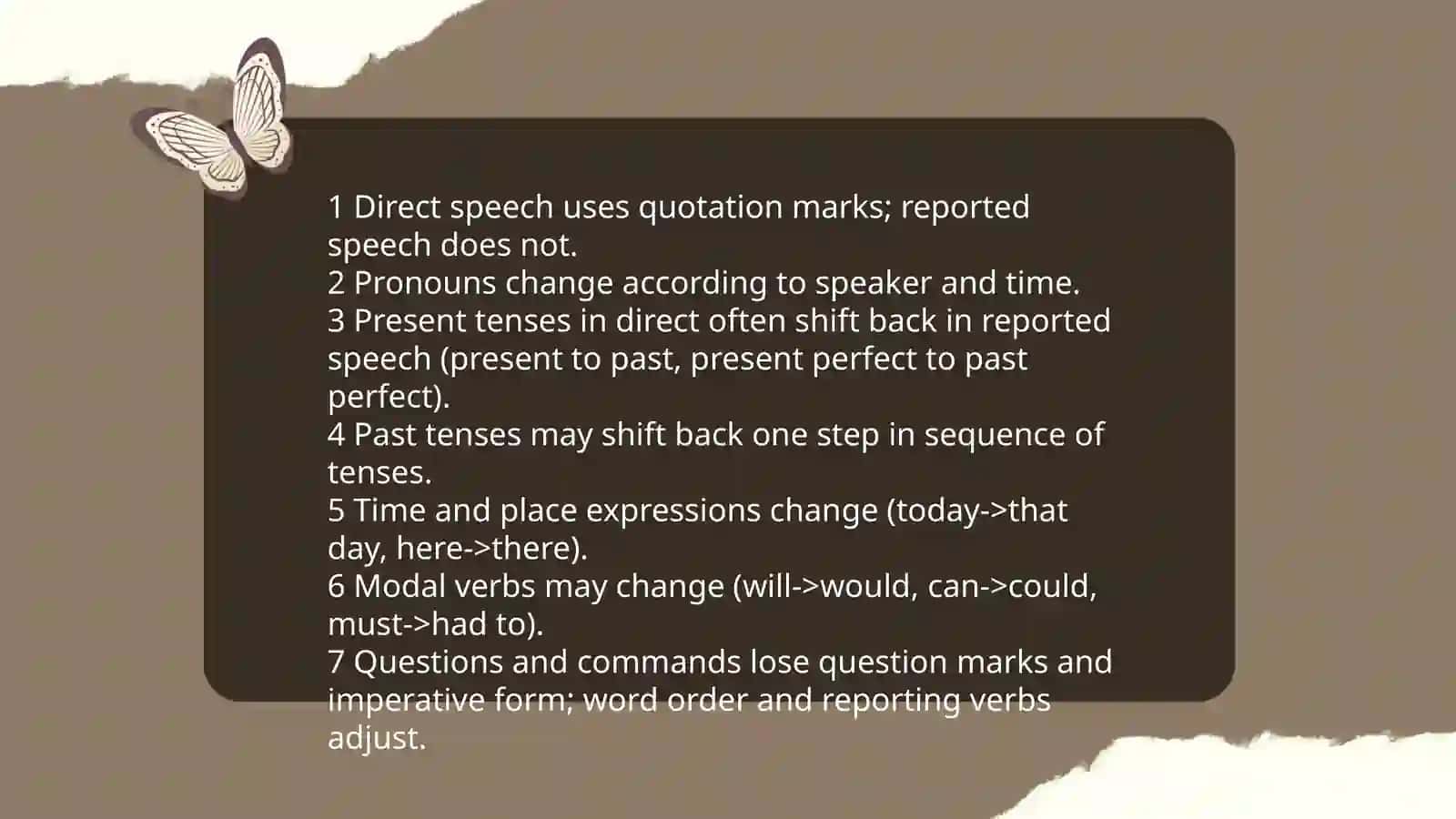Reported speech and reported questions,commands and requests 4