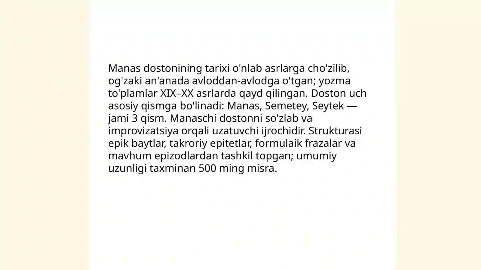 Qirgʻiz xalq ogʻzaki ijodi haqida 4