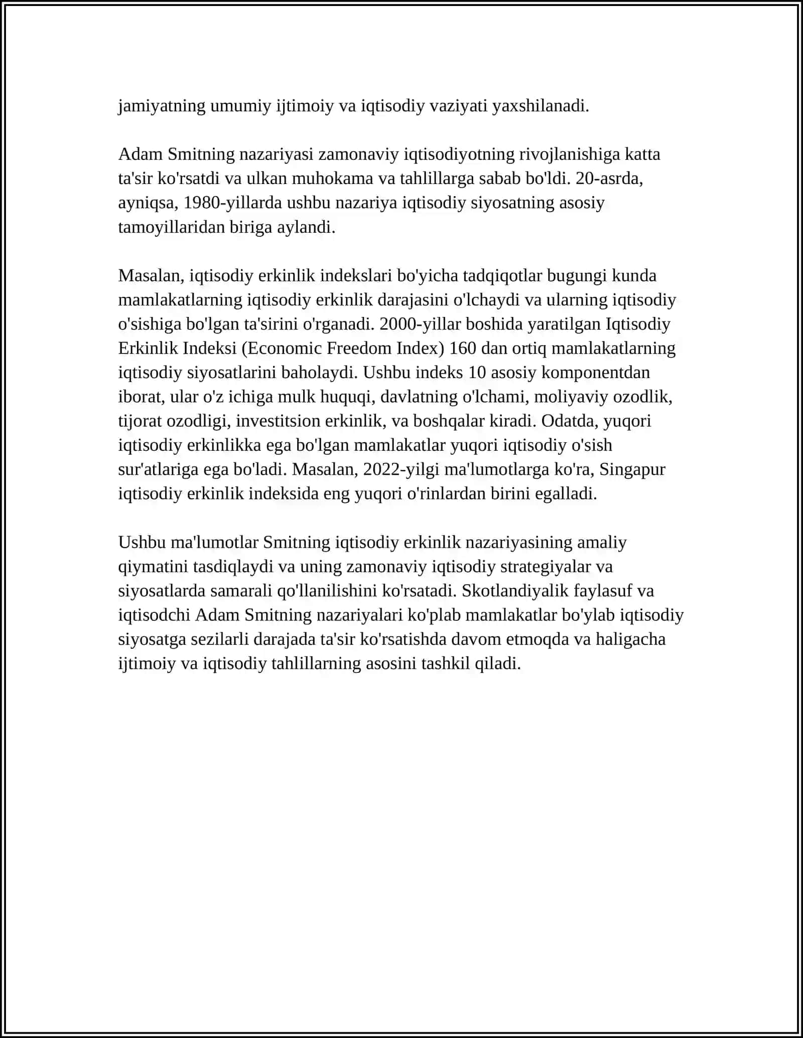 ADAM SMITNING IQTISODIY ERKILIK PRINSPI VA KOʻRINMAS QOʻL NAZARIYALARI 4