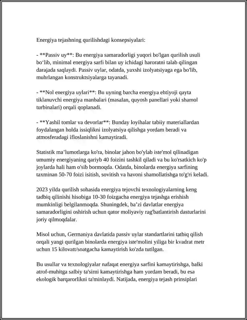 ENERGIYA TEJAMKOR QURILISH SHAKLINI TANLASH 4
