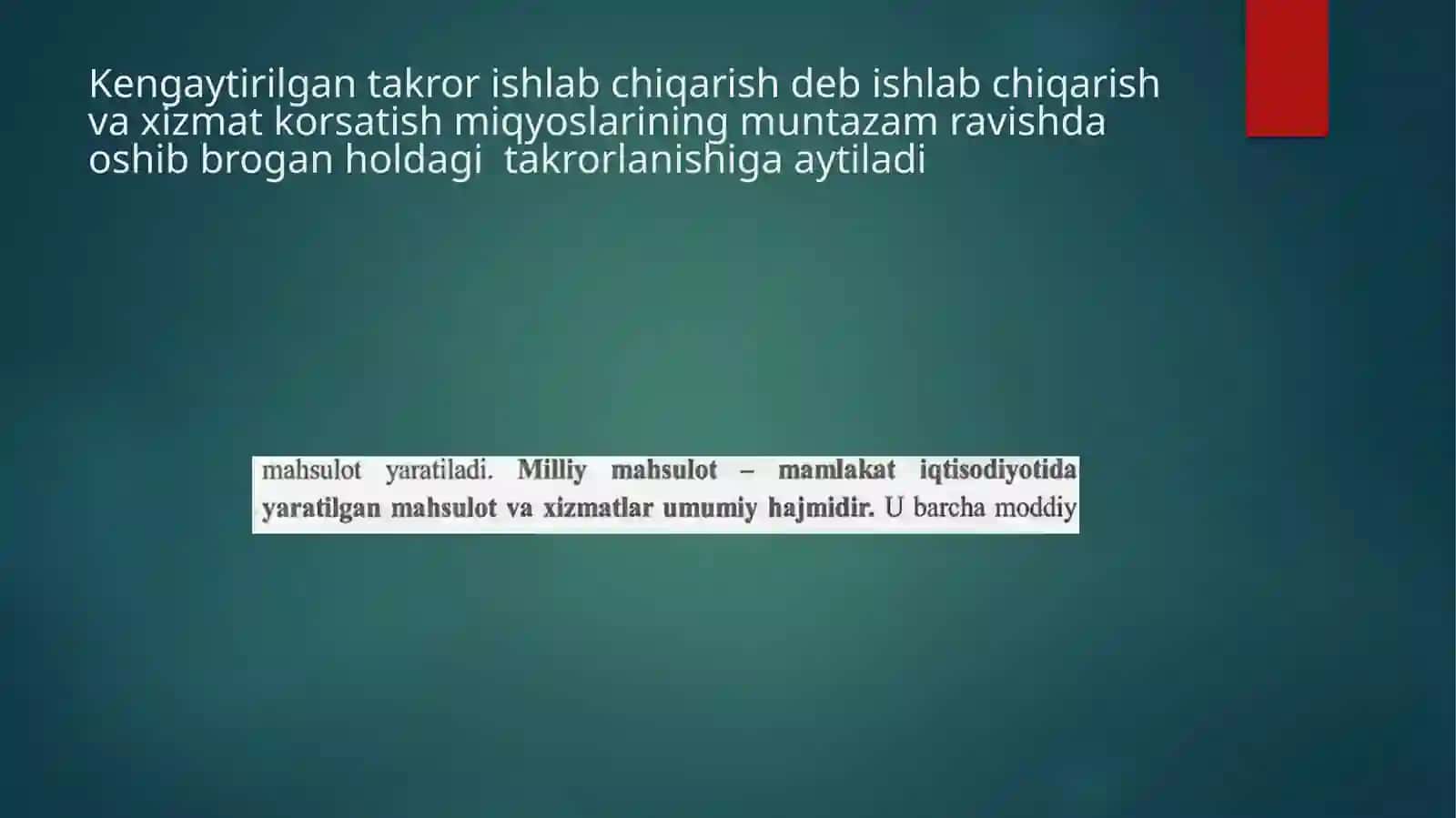 Kengaytirilgan takrorlash 4