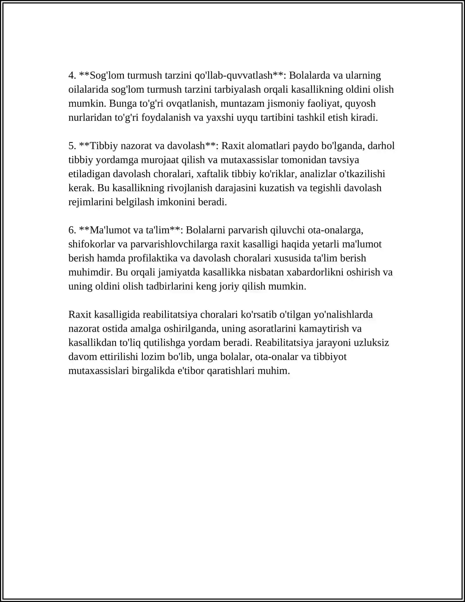 RAXIT KASALLIGIDA REABILITATSIYA CHORALARI 4