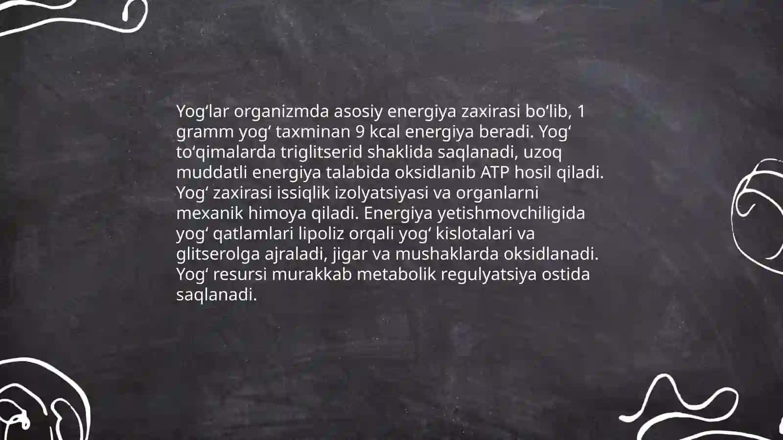 Yogʻlarning biologik roli va asosiy manbalari 4