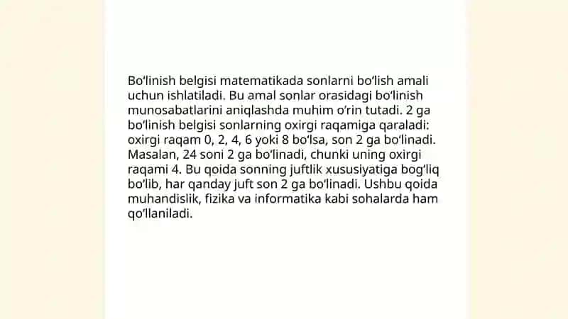 Nomanfiy butun sonlar toʻplamida boʻlinish munasabati tarifi va xossalari 4
