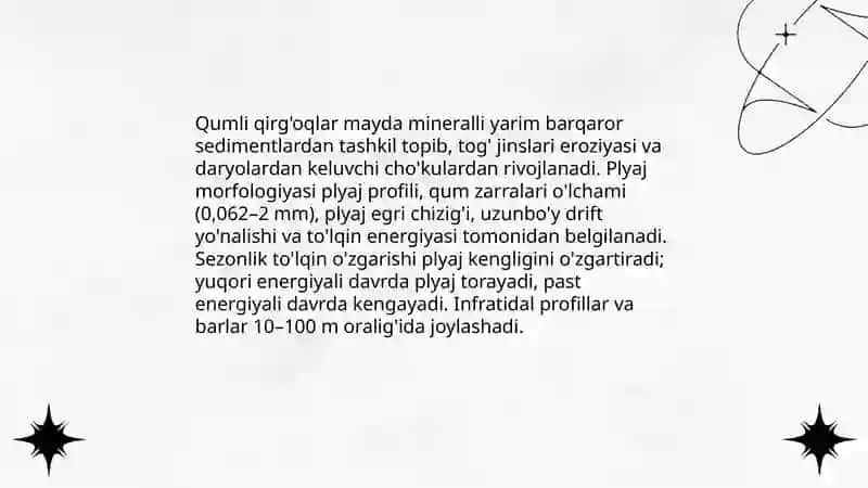Dengiz, okean qirg'oqlari, ularning hosil bo'lishi va o'zgarishi 4