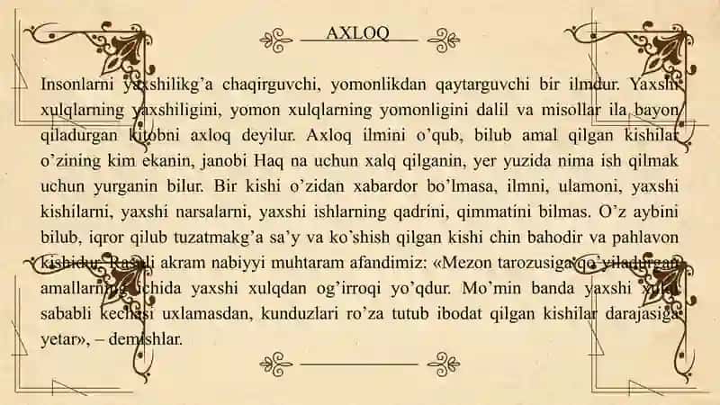 TURKIY GULISTON YOHUD AXLOQ 4