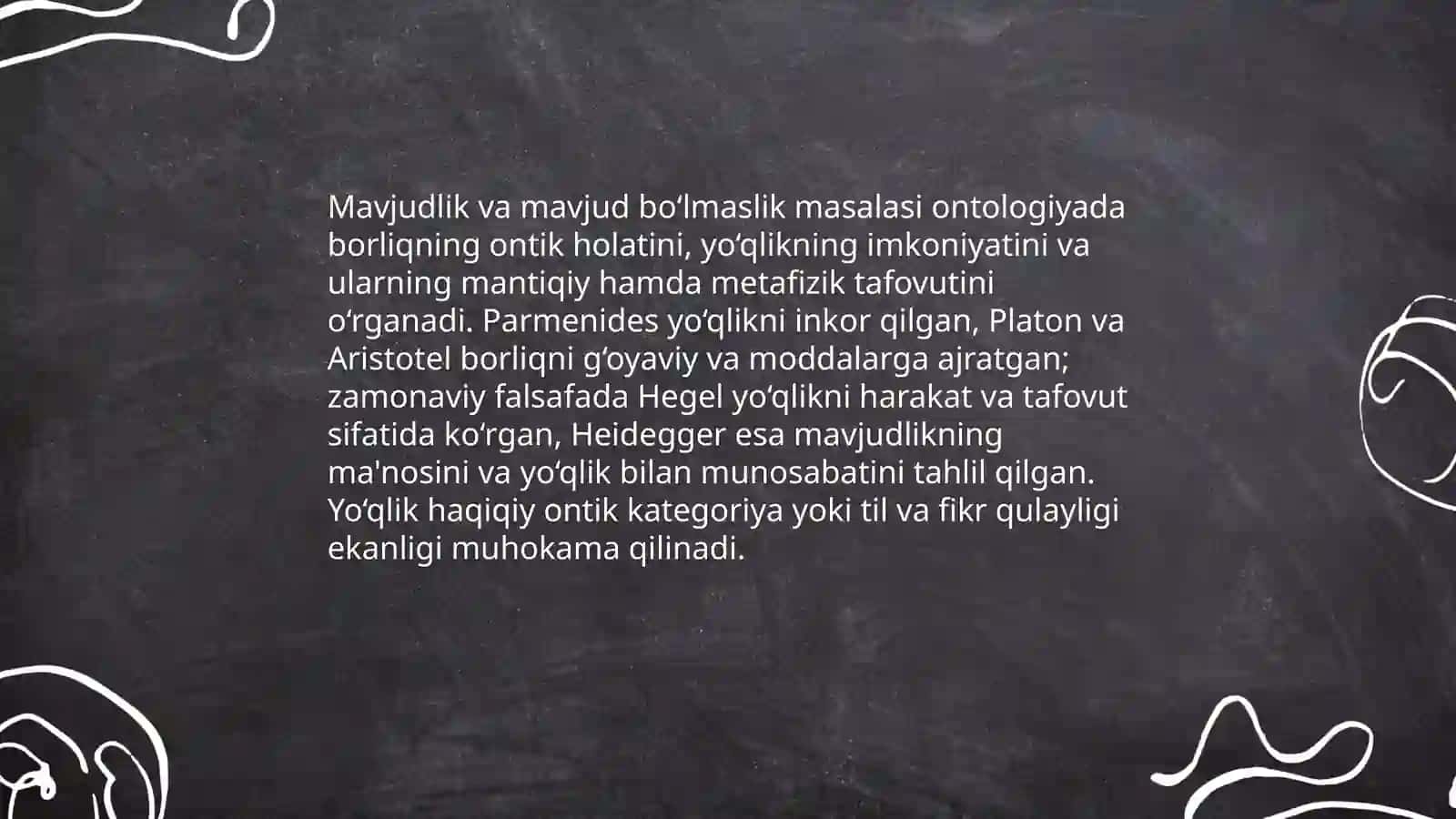 Borliq falsafasi (ontologiya) 4