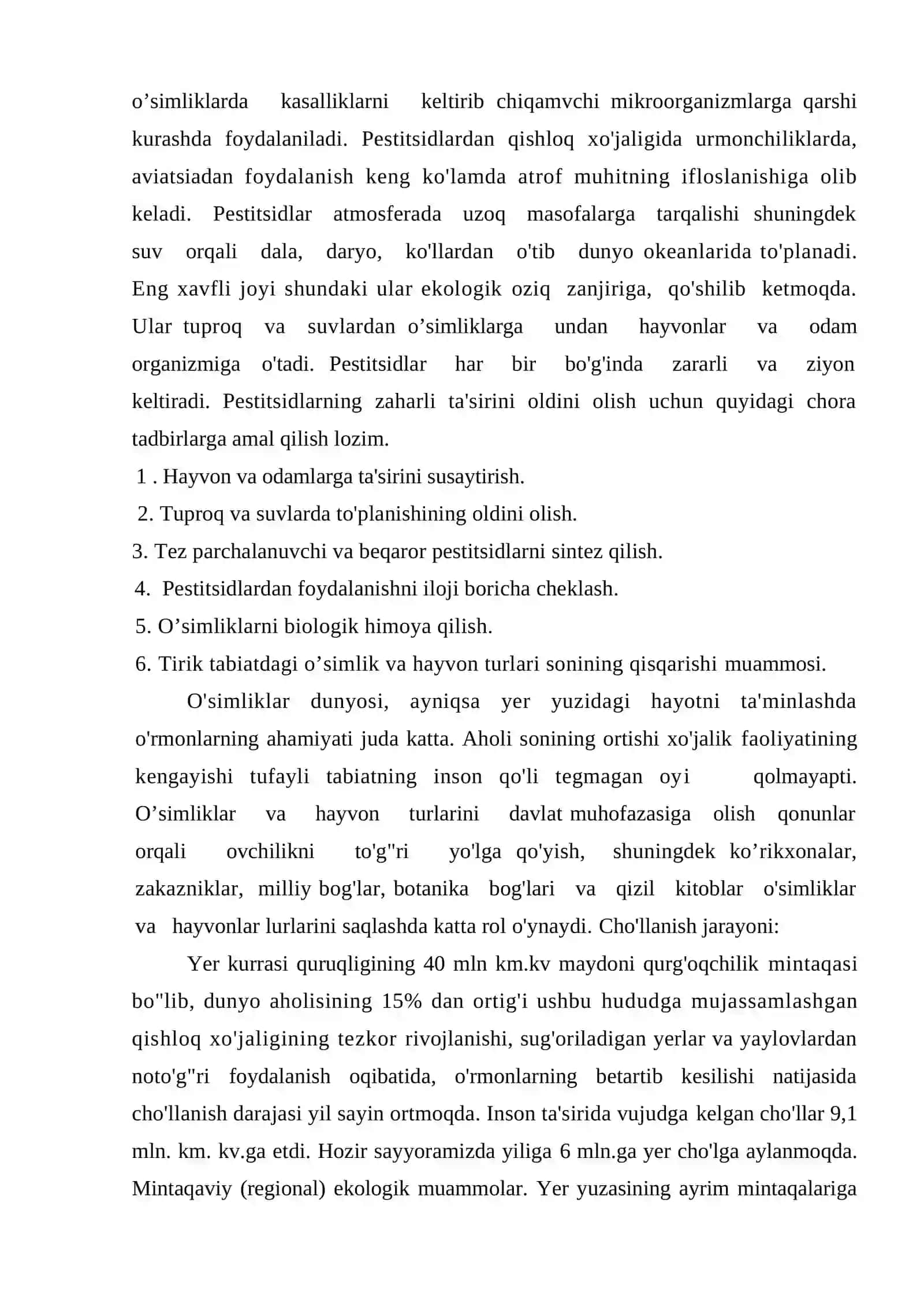 Hozirgi zamon ekologik muammolari 4