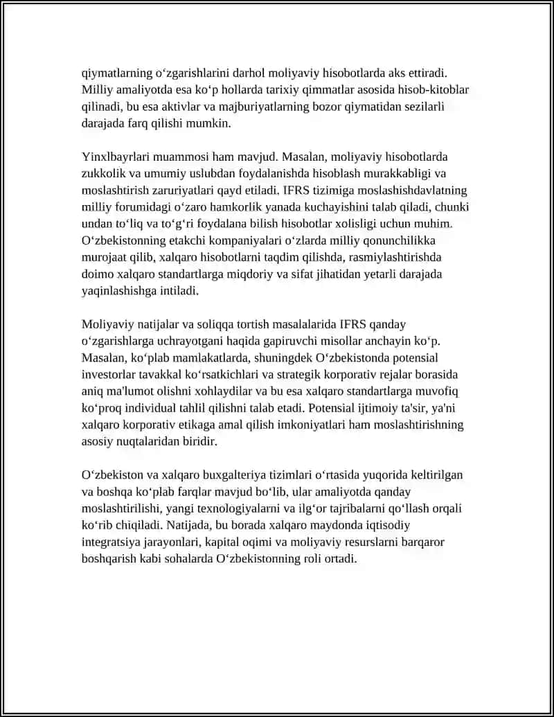 MOLIYAVIY HISOBOTLARNI XALQARO BUG’ALTERIYA STANDARTLARI ASOSIDA TAQDIM ETISH 4