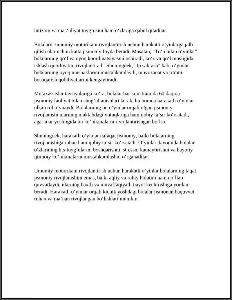 BOLALAR HARAKATLI ÕYINLAR ORQALI JISMONIY SIFATLARNI RIVOJLANTIRISH 4