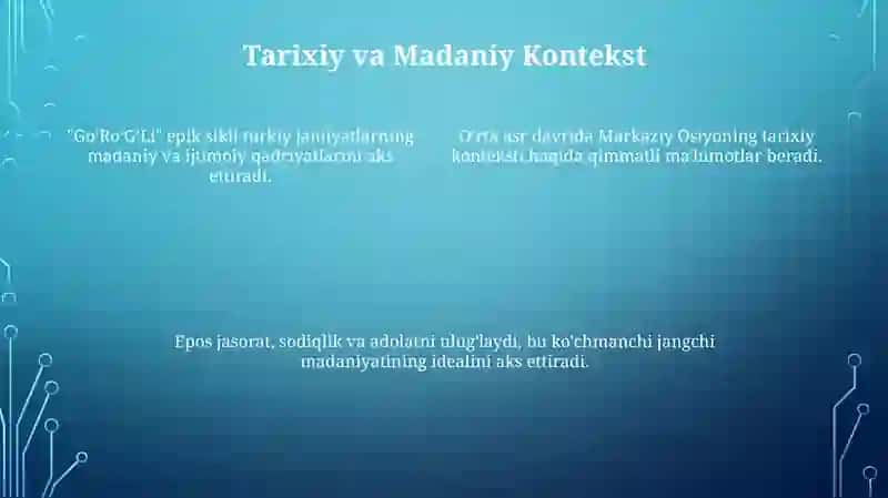 Goʻroʻgʼli turkumi dostonlari tahlili 4