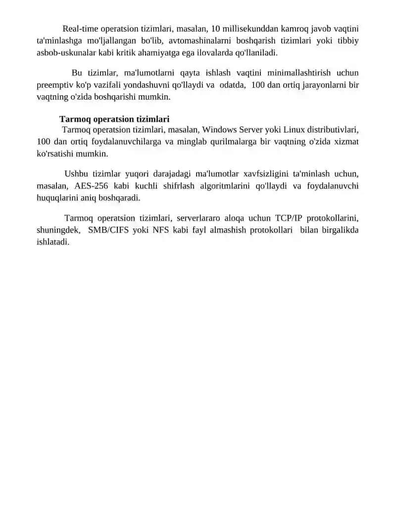 Turli xil Operatsion tizimlar va ularning rivojlanish bosqichlari 4
