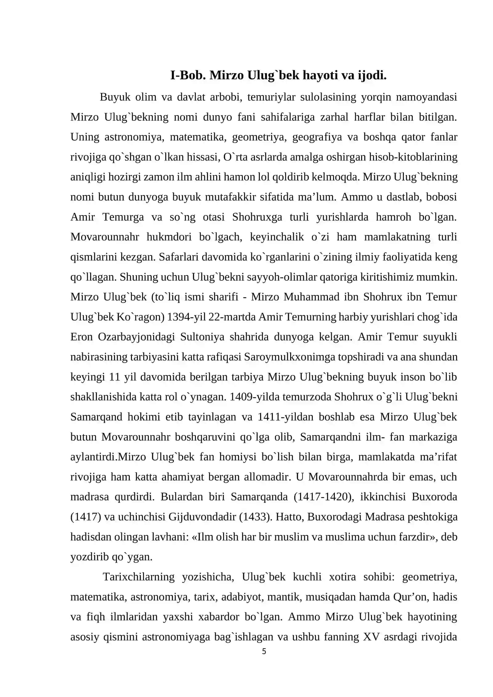 Mirzo Ulug'bek asarlarida arifmetikaning rivojlanishi haqida 4