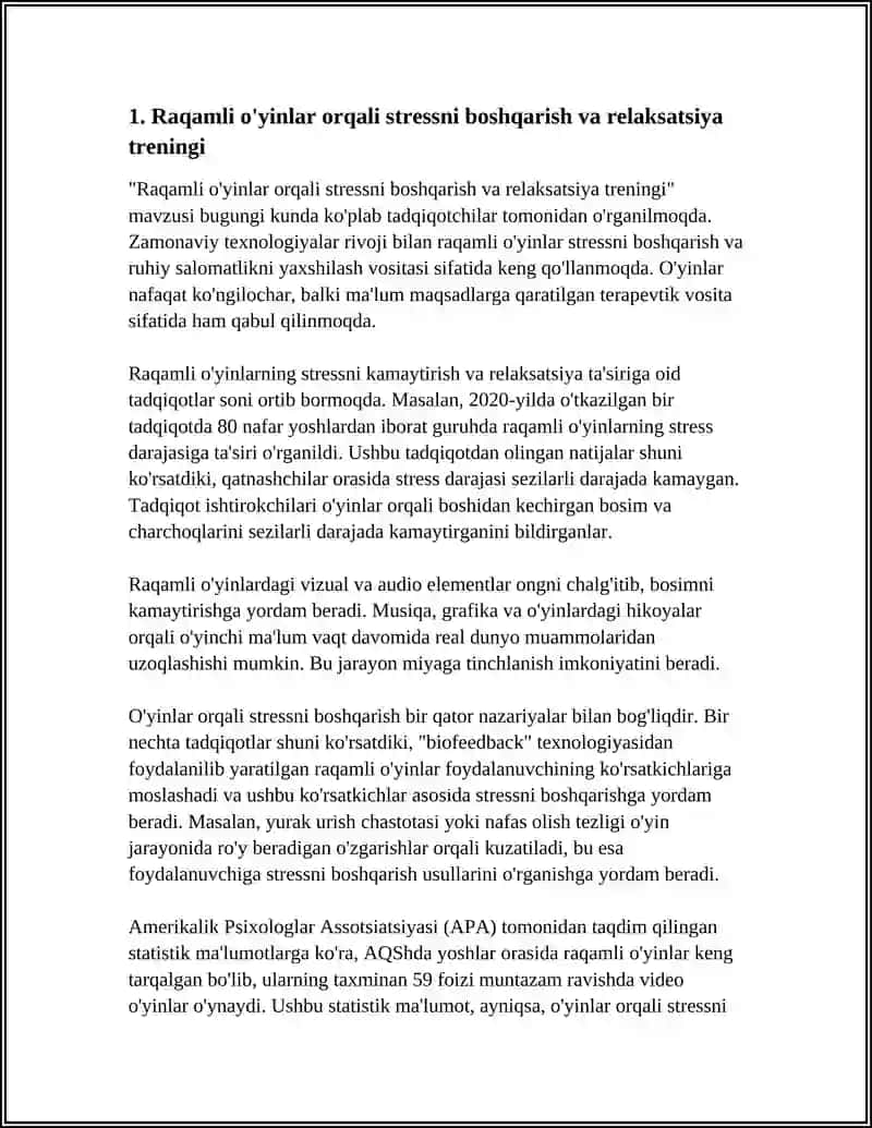 RAQAMLI OʻYINLAR ORQALI PSOXOLOGIK TREYNING VA REOBILITATSIYA 4