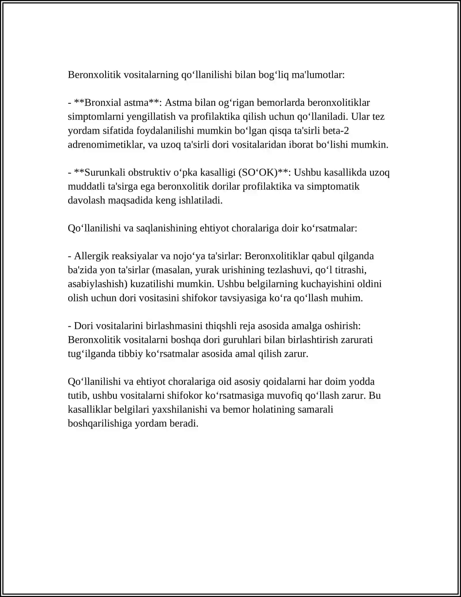 BERONXOLITIK VOSITALAR HAQIDA TUSHUNCHA 4