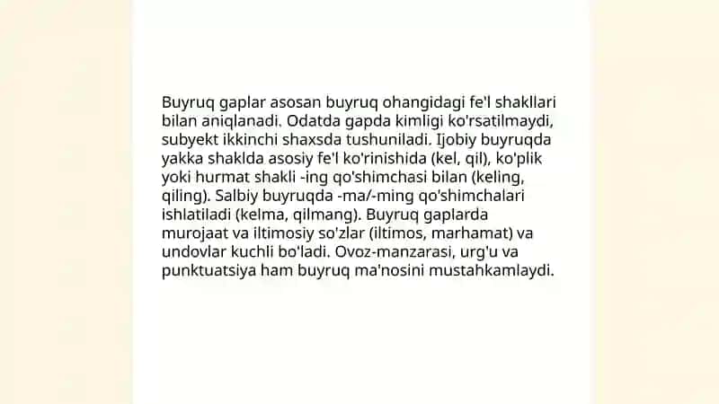 Buyruq va Buyruqdan ko'chirma 4