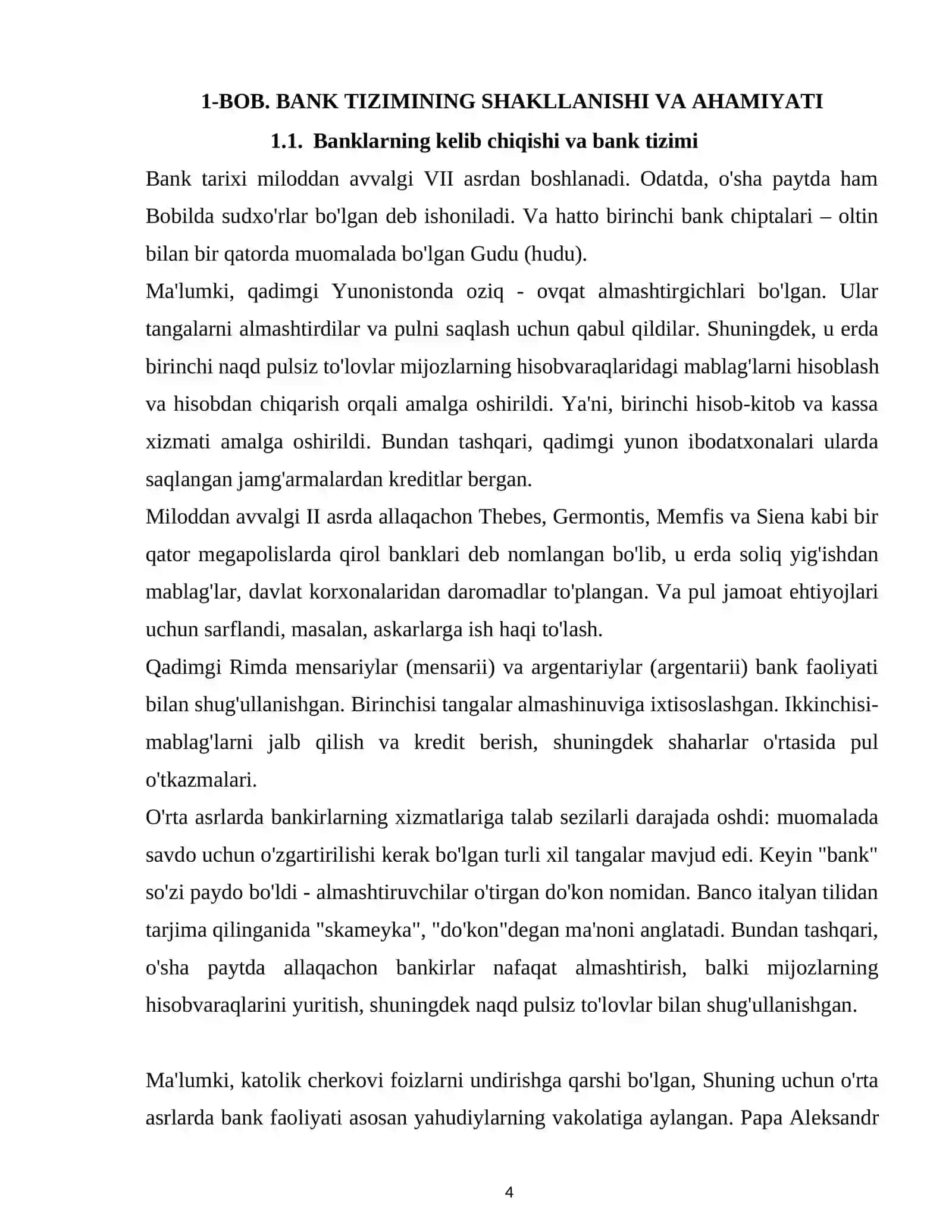 O’zbekistonda bank tizimini takomillashtirish yo’llari 4