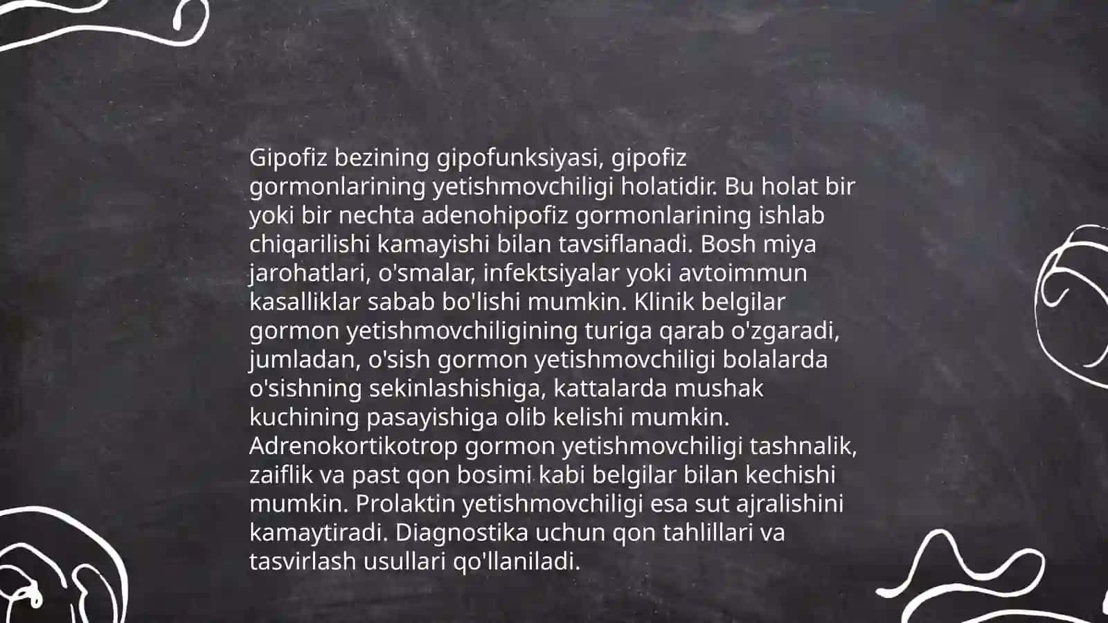 Endokrin bezlarning giper va gipofunksiyasi bilan semiotikasi:Gipofiz, qalqonsimon bez, Parateriod bez 4