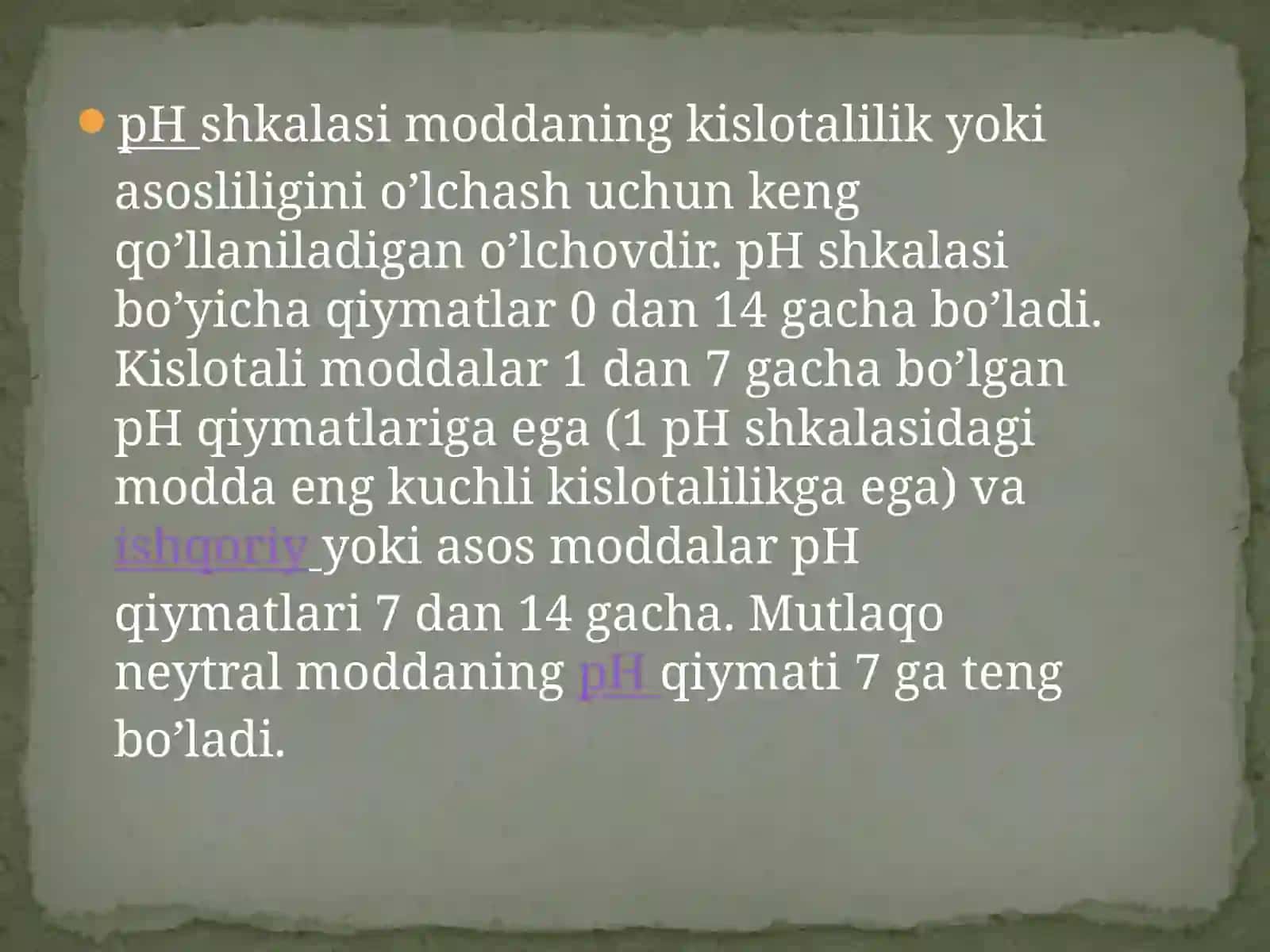 VODOROD KO’RSATKICH - pH 4