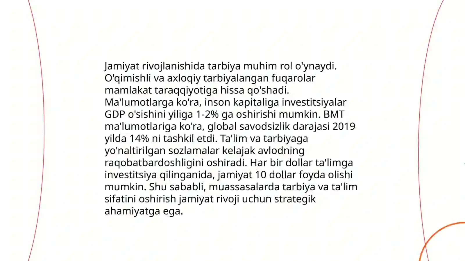 Tarbiya jarayoning mohiyati va uning jamiyat taraqqiyotida tutgan o'rni 4