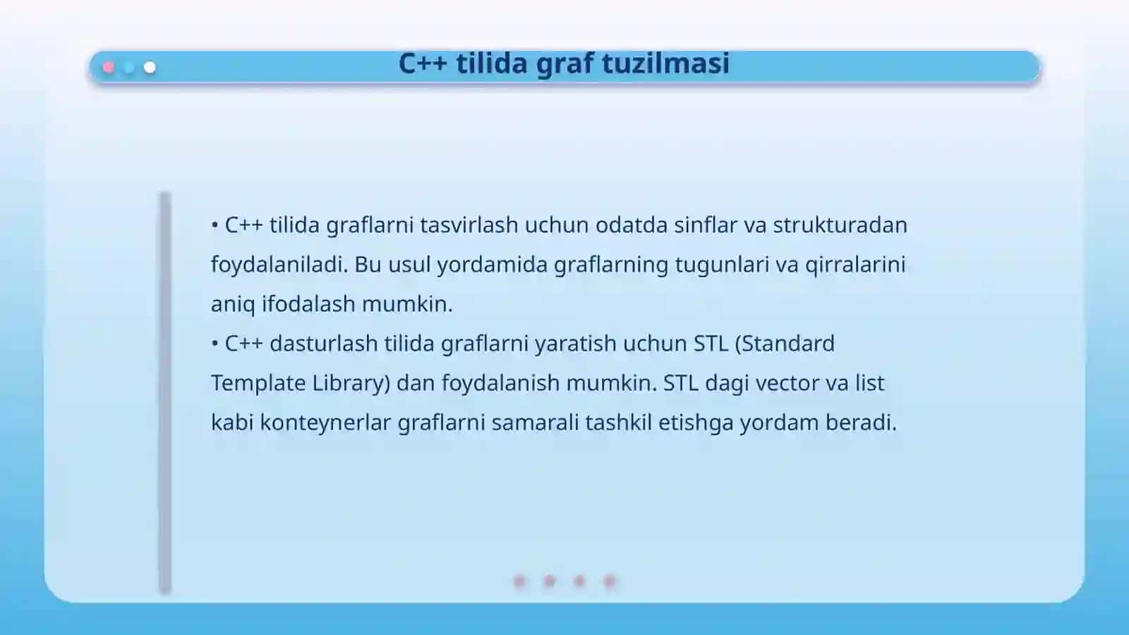 Graf tushunchasi C++ dasturlash tilida 4