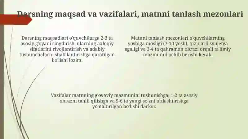 Liriko-epik asarlarni o&quv;tishning metodologik asoslari 4