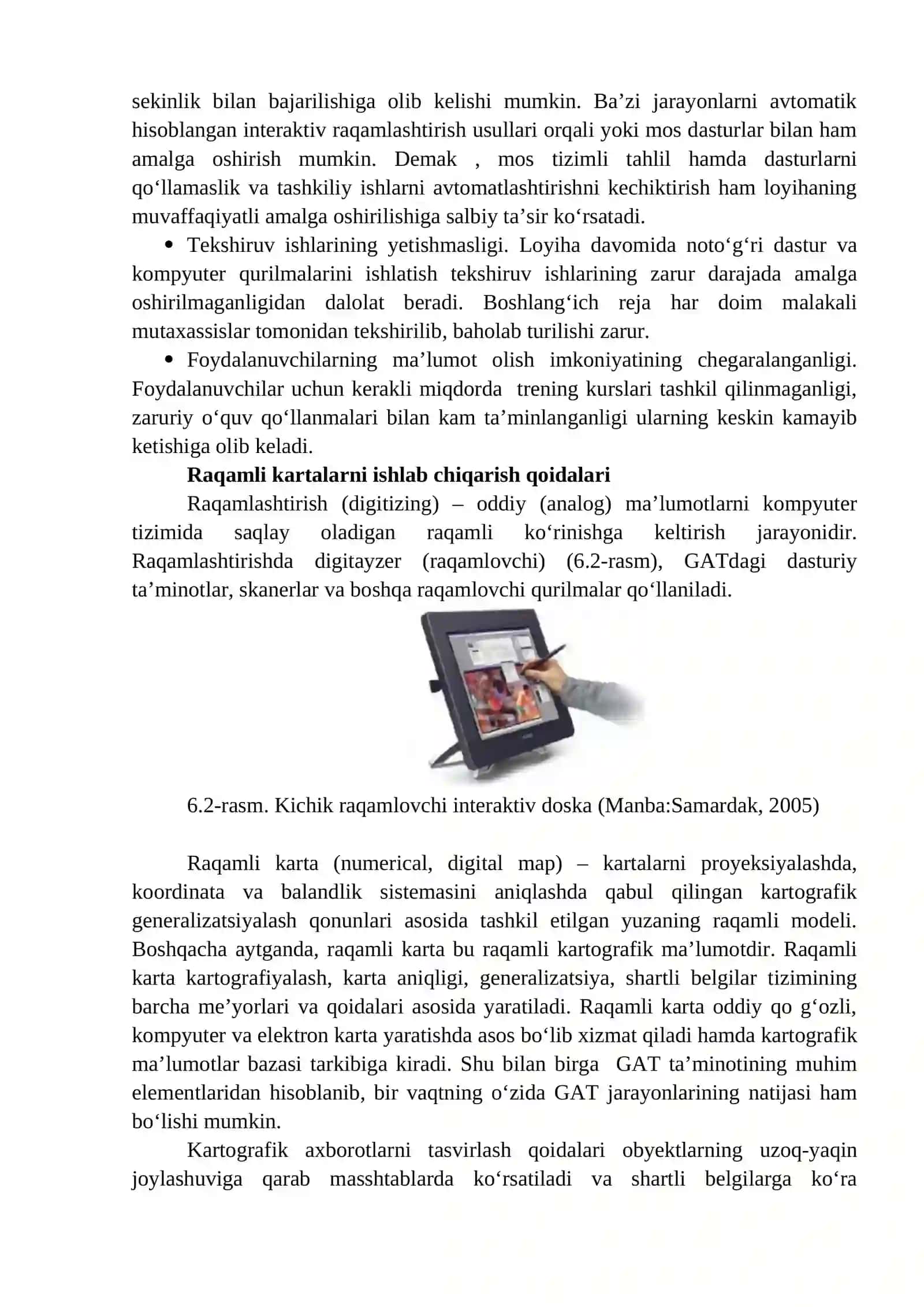 6-ma’ruza: Geografik axborot tizimida axborotlarni tashkillashtirish va qayta ishlash 4