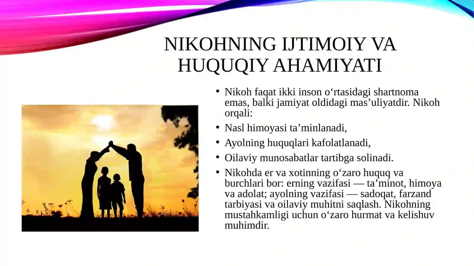 Islom huquqshunosligida oila, taloq, nikoh ida, zihor, tushunchalarini ta'riflash 4
