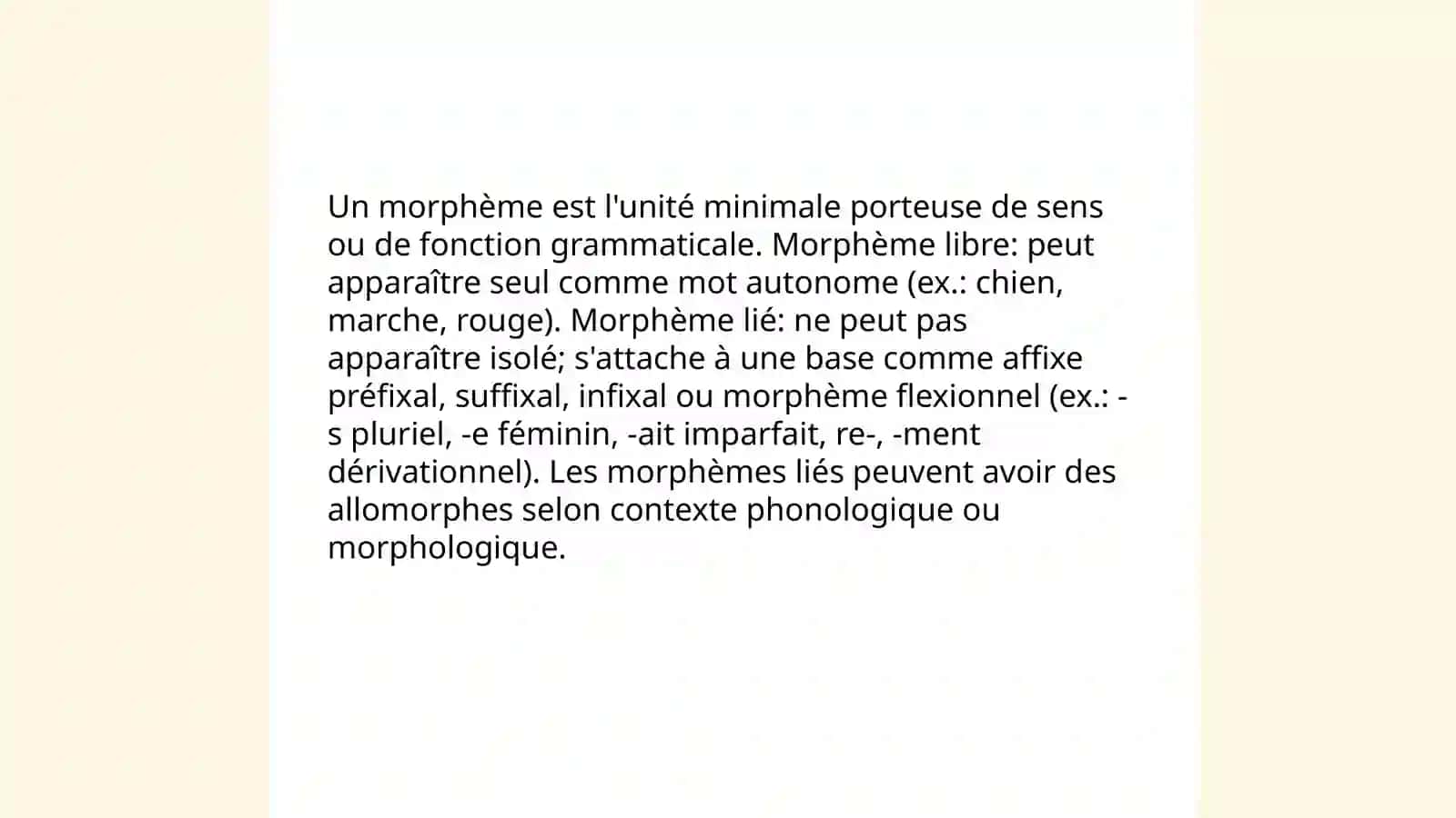 Morphologie. La forme garmmaticale et la sens garmmatical 4