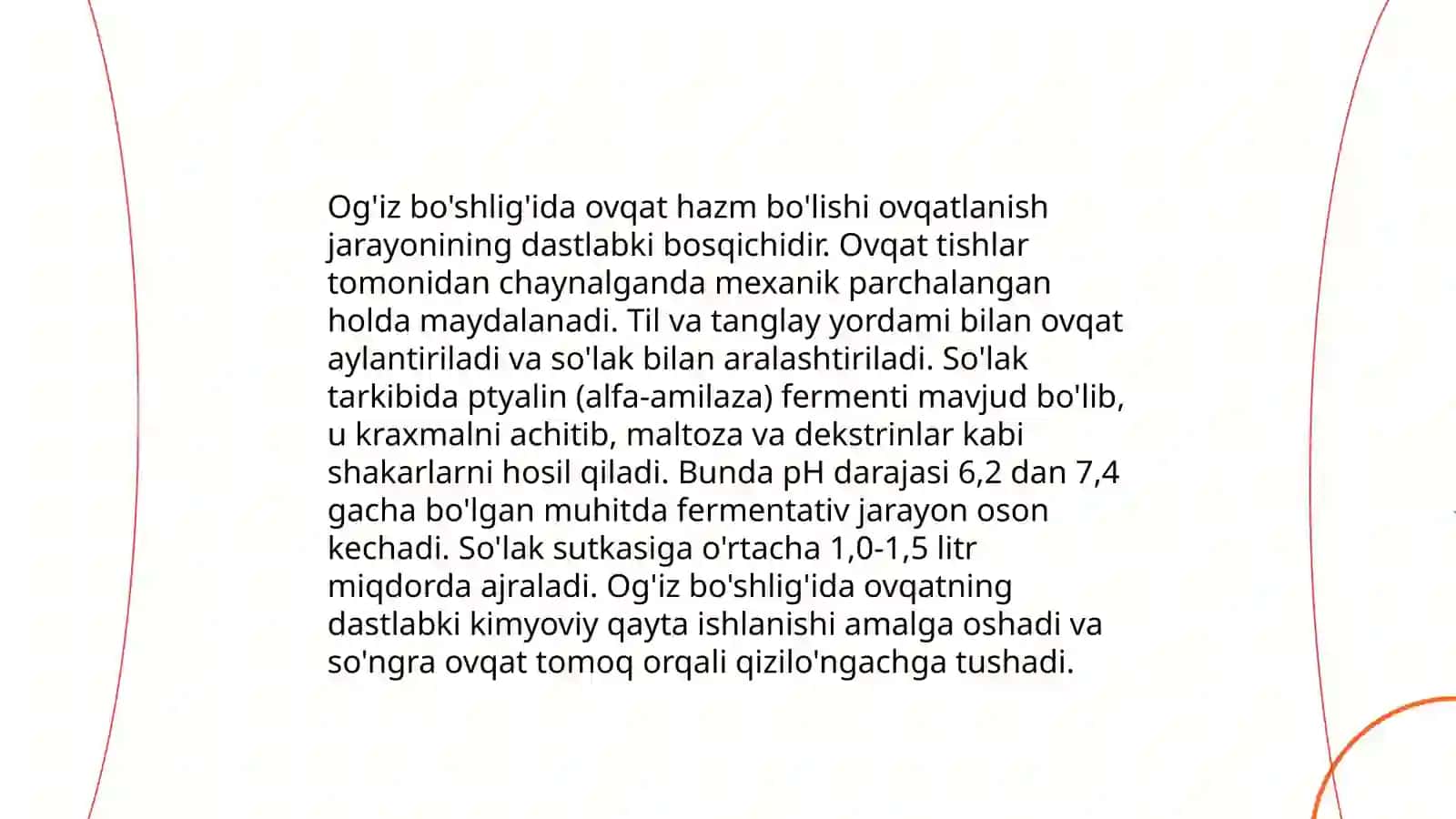 Ovqat va uning hazm bo’lishi haqida tushuncha 4