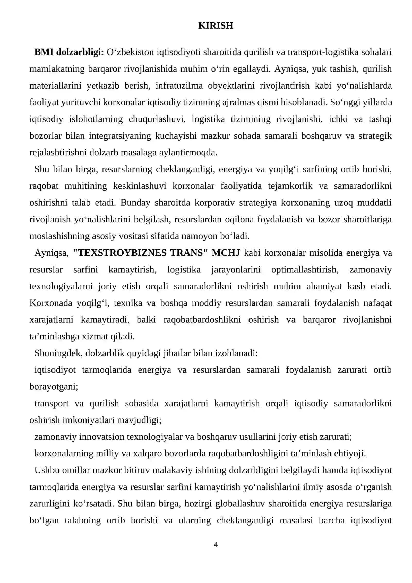 Iqtisodiyot tarmoqlarida energiya va resurslar sarfini kamaytirish yo‘nalishlari 4